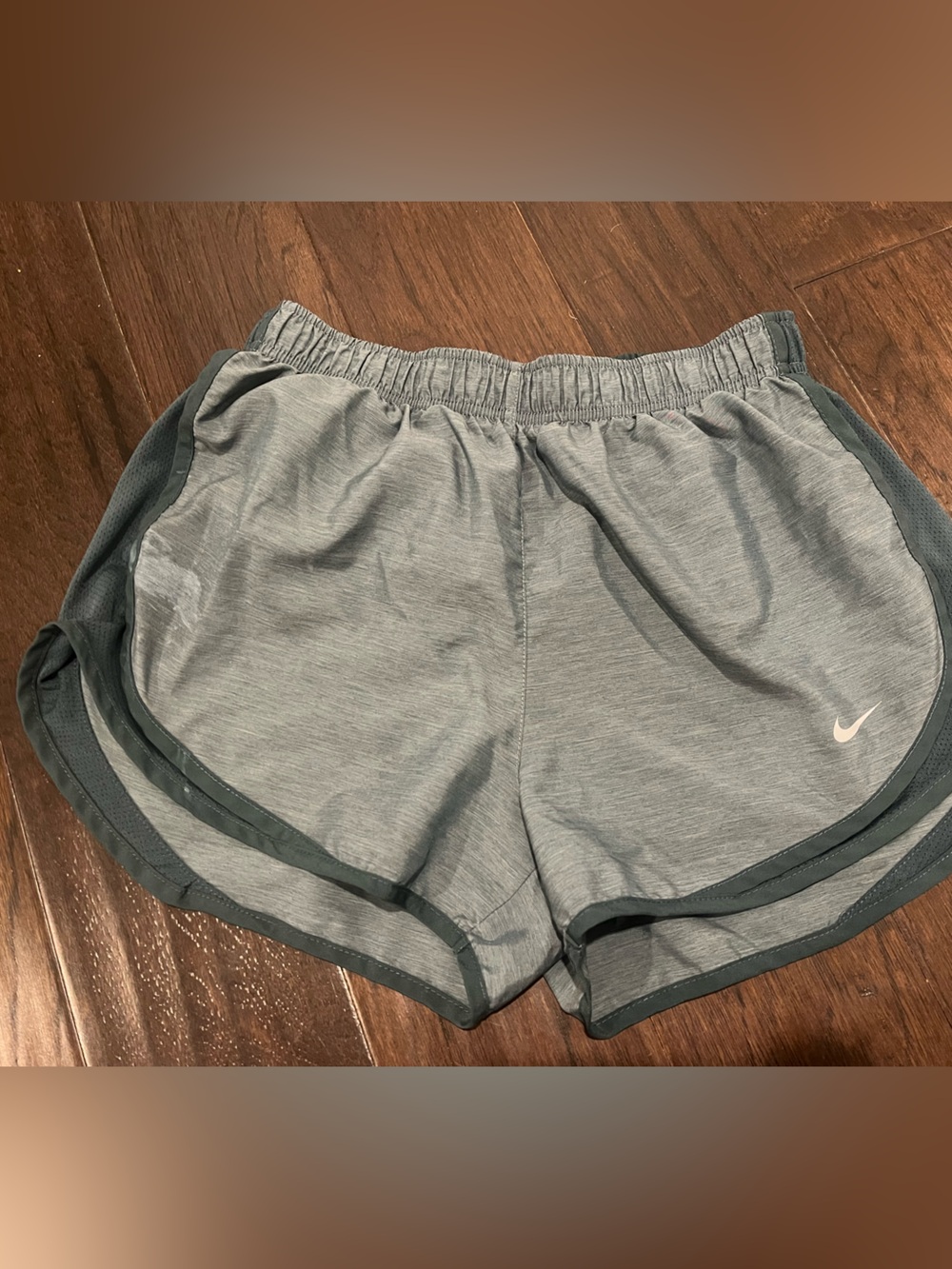 Nike Women’s Light Gray Athletic Shorts with Dark Gray Trim
